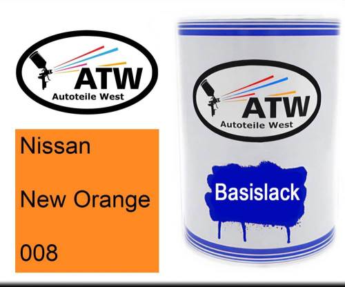 Nissan, New Orange, 008: 500ml Lackdose, von ATW Autoteile West.